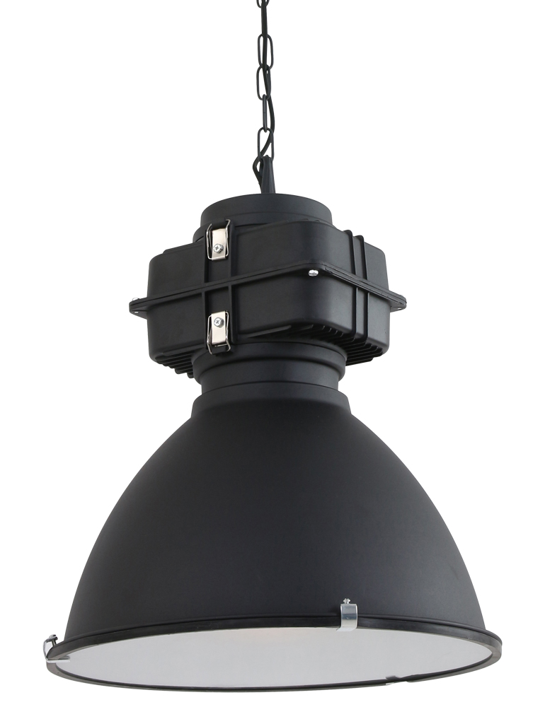 Lámpara colgante industrial negra Mexlite Densi, 47 cm - Lamparas en linea