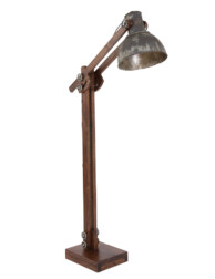 lampara de pie articulada de madera envejecida-1229E