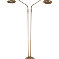 lampara de pie de dos brazos bronce-1569BR