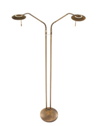 lampara de pie de dos brazos bronce-1569BR