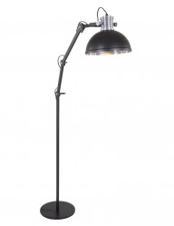 lampara de pie de metal negra-7716ZW