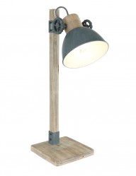 Lámpara de mesa gris rústica Mexlite Gearwood-2665GR
