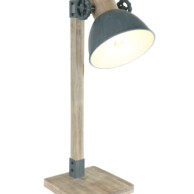 Lámpara de mesa gris rústica Mexlite Gearwood-2665GR