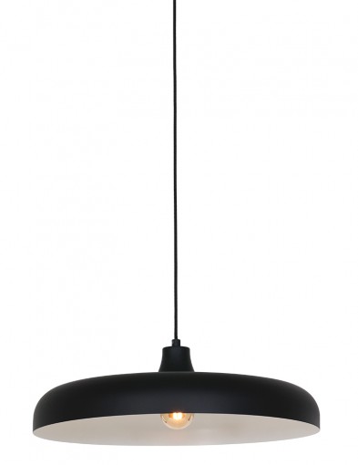 Lámpara de techo negro plana Steinhauer Krisip-2677ZW