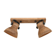 Foco de madera dos luces-2938B