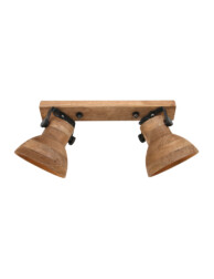 Foco de madera dos luces-2938B