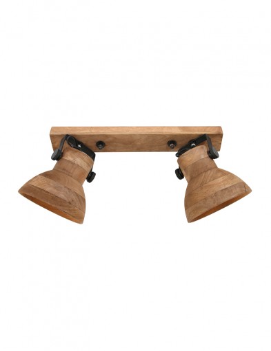 Foco de madera dos luces-2938B