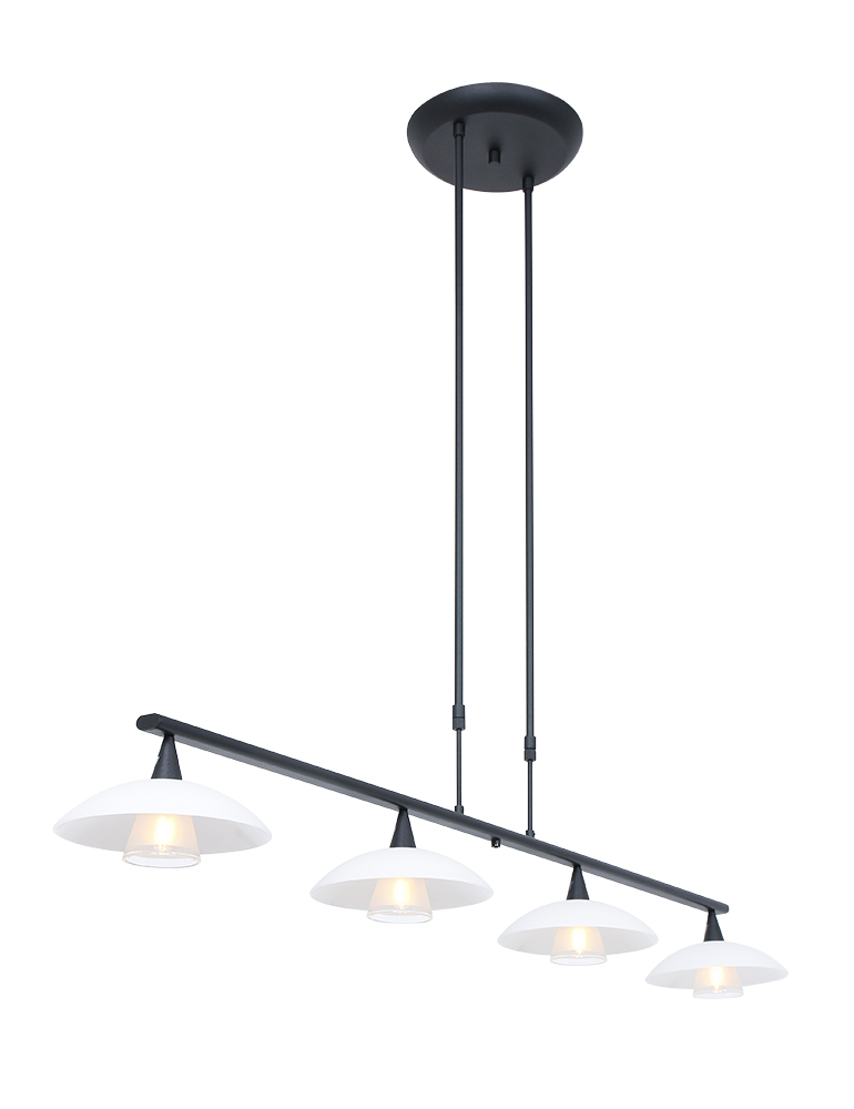 Lámpara de comedor negra 4 luces Steinhauer Tallerken Lamparas en linea
