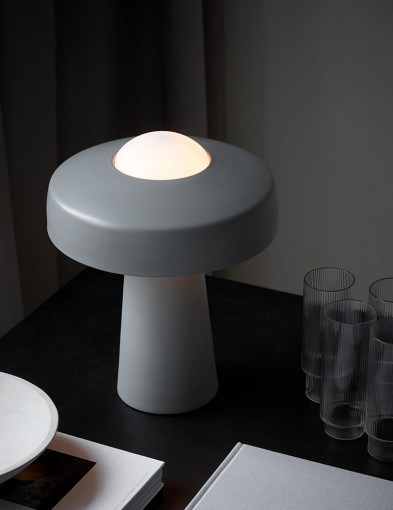 Lámpara de mesa gris minimalista Nordlux Time
