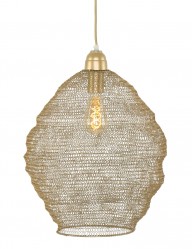 Lámpara colgante con malla dorada Light & Living Nina-1377GO