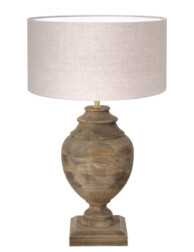 Lámpara de mesa rústica beige-7073B