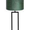Lámpara de mesa negra y pantalla verde-7087ZW