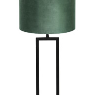Lámpara de mesa negra y pantalla verde-7087ZW