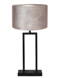 Lámpara de mesa moderna con pantalla plateada-7088ZW
