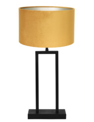 Lámpara de mesa de terciopelo ocre-7090ZW