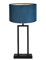 Lámpara de mesa de terciopelo azul-7093ZW