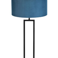 Lámpara negra con terciopelo azul-7102ZW