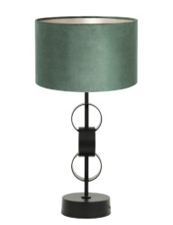 Lámpara de círculos de terciopelo verde-8253ZW