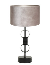 Lámpara de mesa pantalla gris-8254ZW