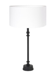 Lámpara blanca con base negra-8273ZW