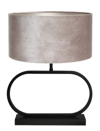 Lámpara de mesa de terciopelo gris-8312ZW