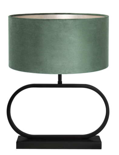 Lámpara ovalada de terciopelo verde-8316ZW