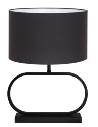 Lámpara ovalada con pantalla negra-8317ZW