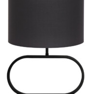 Lámpara ovalada con pantalla negra-8317ZW