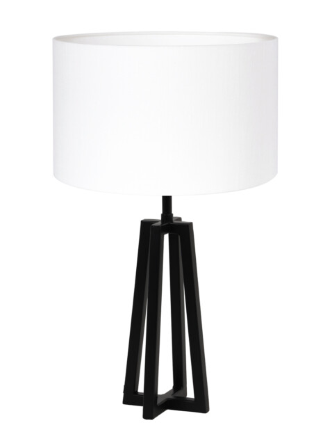 Lámpara de mesa negra y blanca-8322ZW