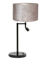 Lámpara de mesa con foco de lectura plateada-8325ZW