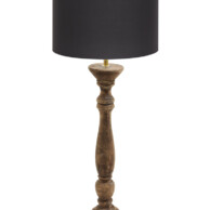 Lámpara de madera pantalla negra-8357BE
