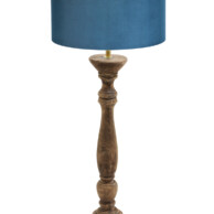 Lámpara de mesa de madera azul-8358BE
