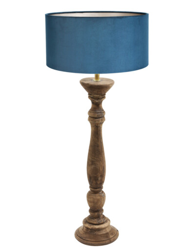 Lámpara de mesa de madera azul-8358BE