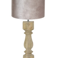 Lámpara de de madera rústica plateada-8360BE