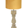 Lámpara ocre con base de madera-8362BE