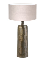 Lámpara de mesa bronce y beige-8369BR