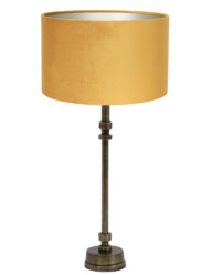 Lámpara ocre con base bronce-8390BR