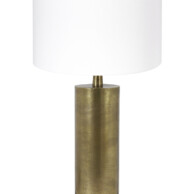 Lámpara dorada con pantalla blanca-8419BR