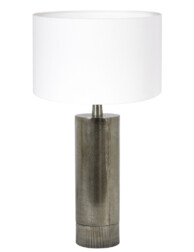 Lámpara blanca de mesa plateada-8419ZW