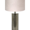 Lámpara de mesa de tela beige plateada-8420ZW