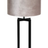Lámpara plateada con marco negro-8450ZW