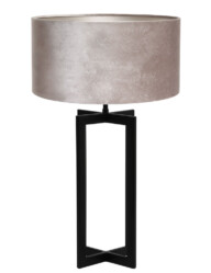 Lámpara plateada con marco negro-8450ZW
