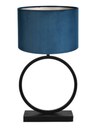 Lámpara de mesa circular en azul-8484ZW