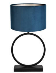 Lámpara de mesa circular en azul-8484ZW