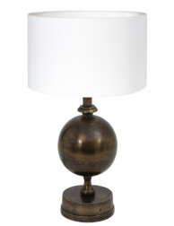Lámpara bronce de pantalla blanca-7005BR