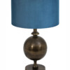 Lámpara bronce con terciopelo azul-7007BR