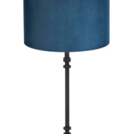 Lámpara de mesa terciopelo azul negro-7043ZW