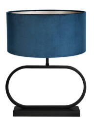 Lámpara de mesa azul ovalada-7107ZW