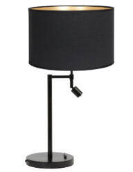 Lámpara de mesa negra con foco-8326ZW