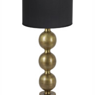 Lámpara de mesa clásica con pantalla negra-8347GO